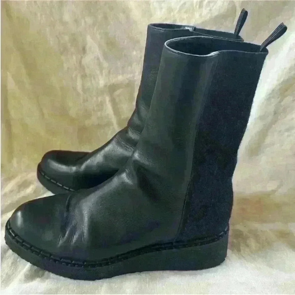 Hope By Ringstrand Soderberg Black Leather And Wool Boots Women's 37 US 6.5 EUC! - Picture 3 of 11